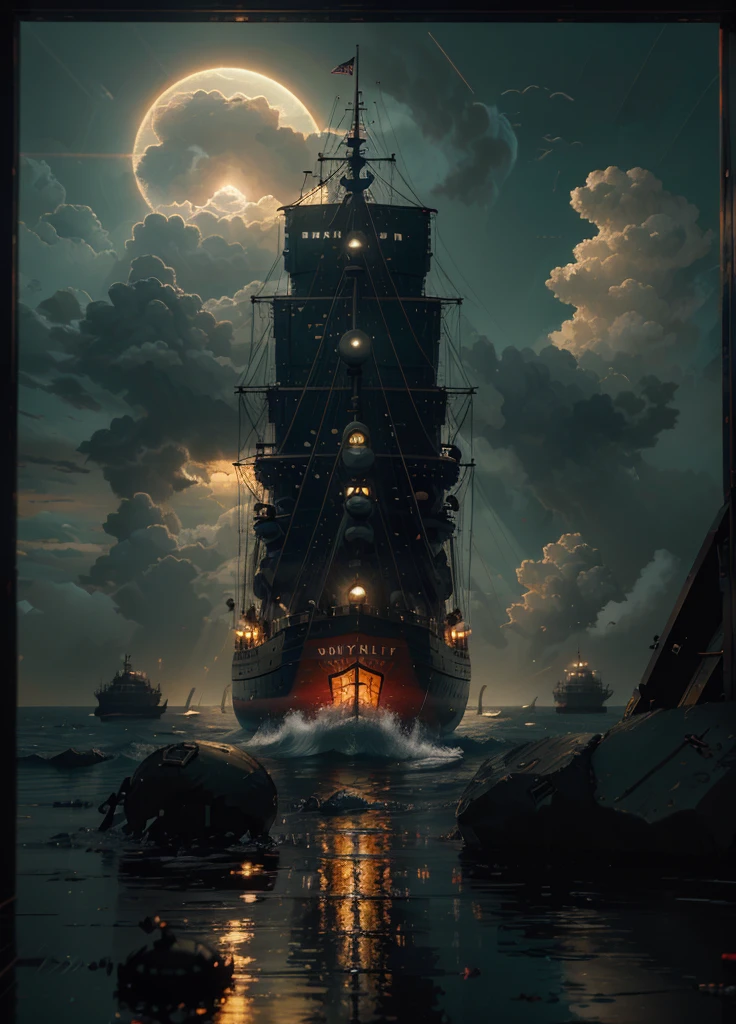 a privateer ship in the 1700s, detailed sea fort, asian soldier, dramatic lighting, cinematic composition, epic scale, realistic, photorealistic, best quality, 8k, masterpiece, ultra-detailed, vivid colors, dramatic lighting, volumetric fog, ocean waves, detailed textures, intricate details