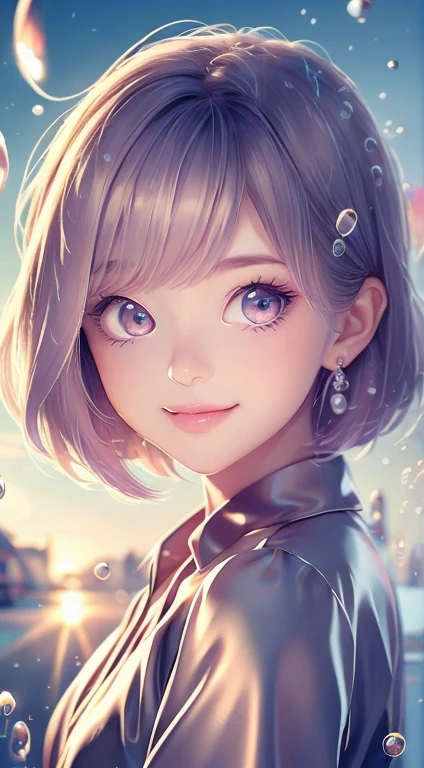 One girl, alone, Highest quality, masterpiece , Ruby Hoshino,  hair ornaments, Shining Eyes, Stars in my eyes, (Star in the right eye:1), (dress:1.4), (Concert 1), On Stage,