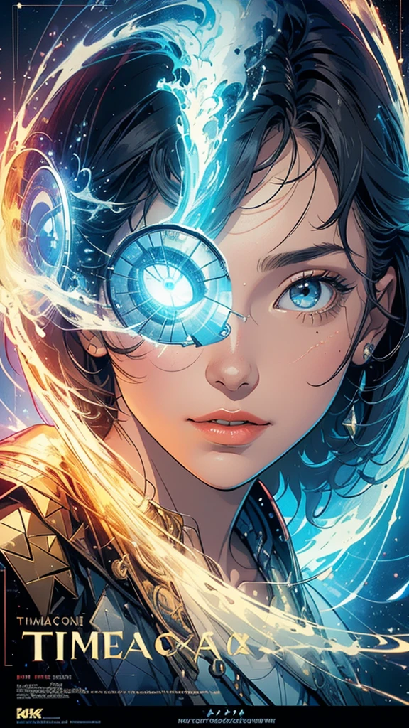 (((masterpiece, highest quality))),(((solo:1.2))),(((1girl:1.2))),32k wallpaper, very detailed, poster, vintage science fiction,(((((geometric cinematic movie poster))))), (bauhaus),(((abstract))),(((mid century modern))),(((((portfolio))))),(((((Close-up))))),(((((bust up))))),((((more various angle)))),(((highlight))),Vast landscape,(((complete. detailed face))),(((Extremely talented))),(((most complecated machine))),Colorful color scheme,(((time paradox)))
