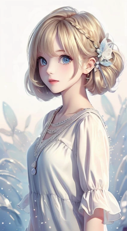 One girl, alone, Highest quality, masterpiece , Ruby Hoshino,  hair ornaments, Shining Eyes, Stars in my eyes, (Star in the right eye:1), (dress:1.4), (Concert 1), On Stage,