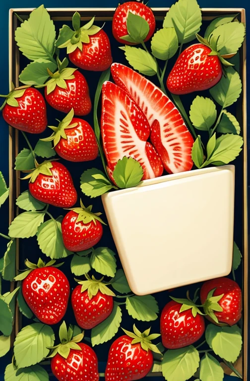 A single strawberry