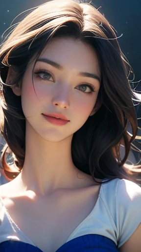 (High resolution,masterpiece:1.2),(Realistic:1.37)"(Highest quality, High resolution, Very detailed, Realistic), ((Disney's Snow White:1.3)), (Old-fashioned smile:1.1), Detailed facial features, Long and graceful neck, Brunette, Red ribbon, (Disney's Snow Whiteの衣装:1.3),  Calm and graceful posture, Soft and delicate lighting, Classical Oil Painting Medium, Vibrant colors, Delicate background with floral motifs", Dreamy atmosphere, Surrealism,Mysterious Aura