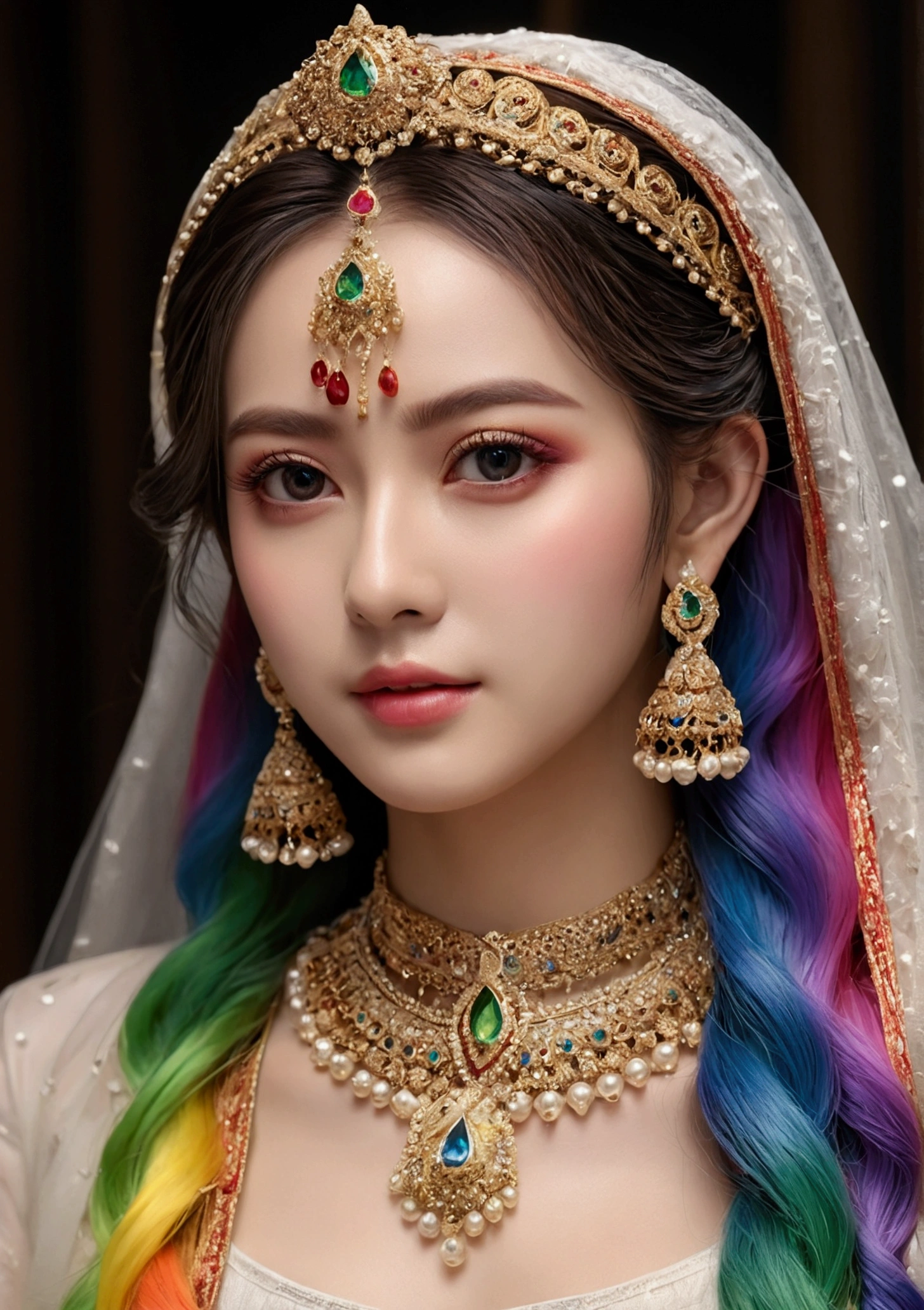 Very beautiful rainbow,best quality, high resolution,masterpiece,High Detail,16K