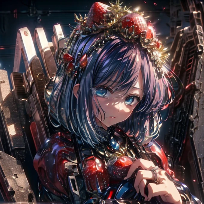 masterpiece,,((She is wearing a ring with a big strawberry on it.)),