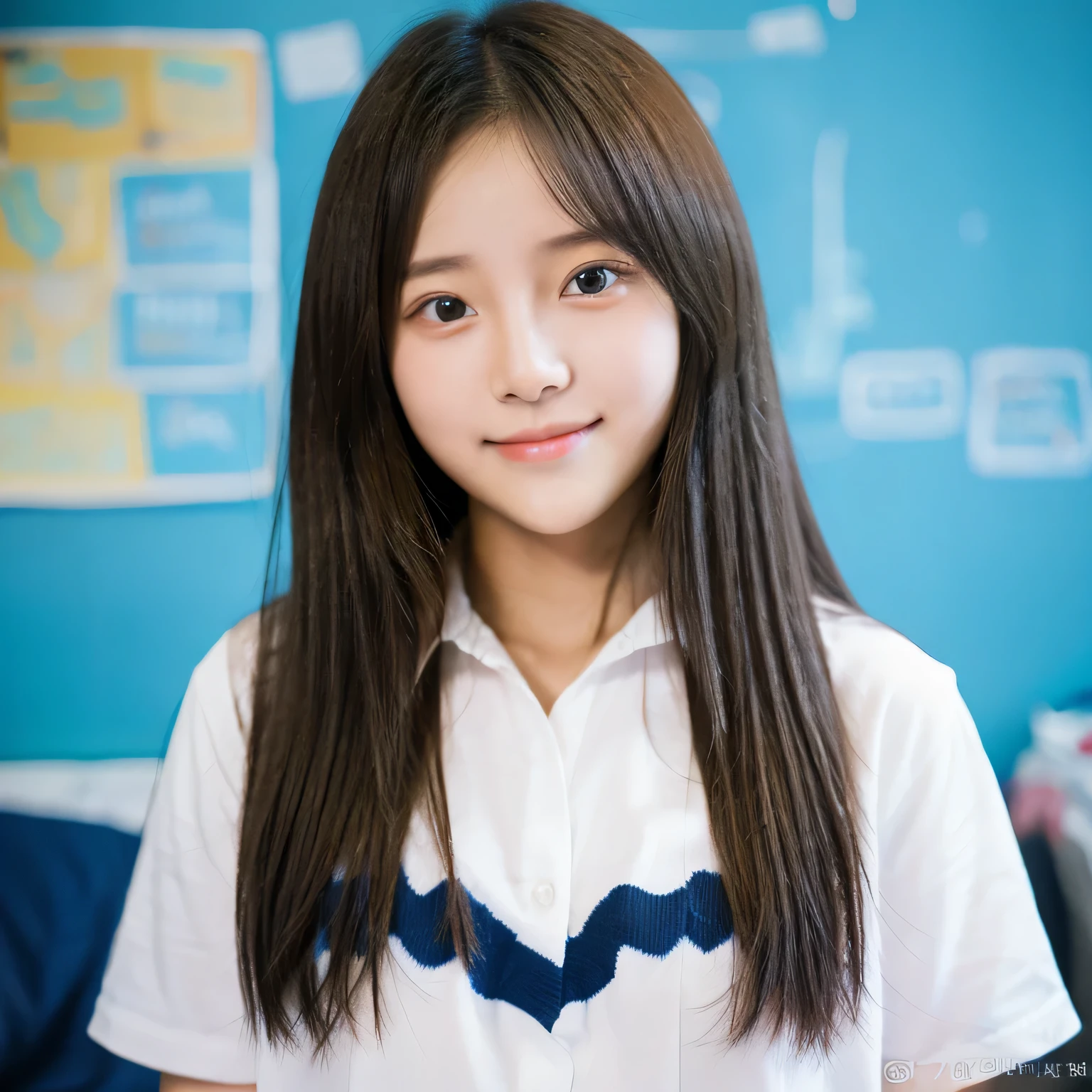 student girl korean cute face model studio photo double background her room