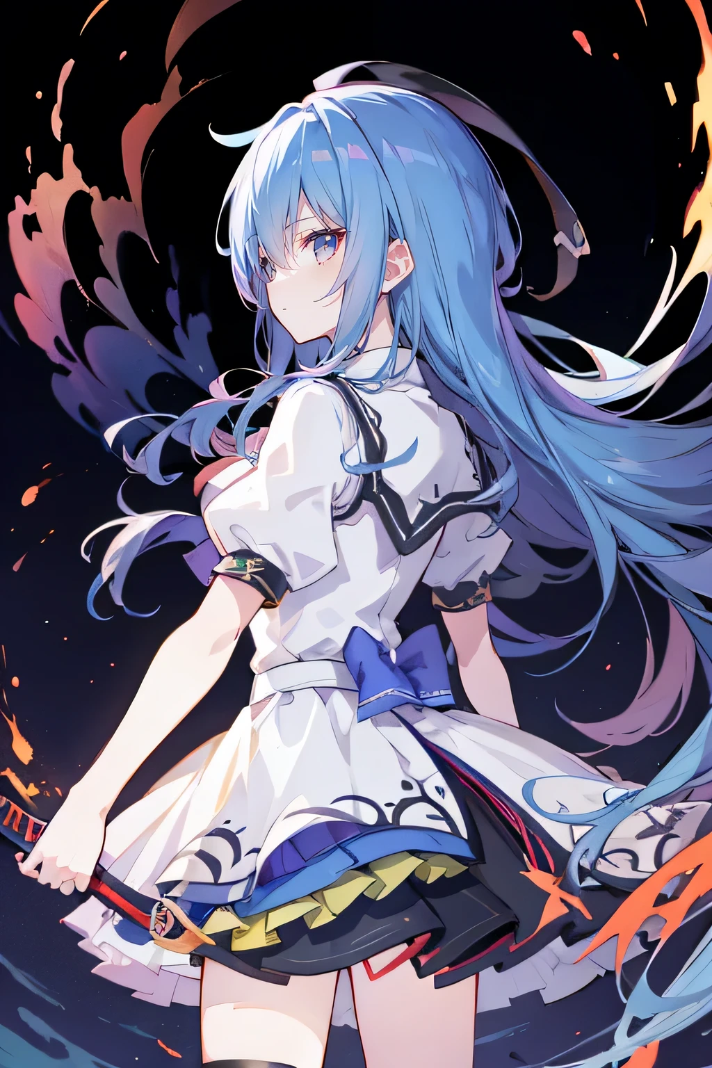 Anime girl holding a sword in fire,Anime epic artwork,4kAnime Wallpaper,Anime Art Wallpaper 4K,Anime Art Wallpaper 4K,Anime Art Wallpaper 4K,Anime Art Wallpaper 4K,Anime Wallpaper4K,Anime Wallpaper4K,Anime Wallpaper,Anime Wallpaper,HD Anime Wallpaper,Anime style 4k, 4k comics wallpaper,Black and white silhouette,Long light blue hair
