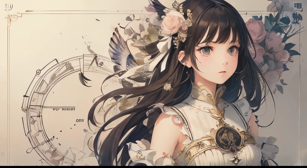 Absurd、High resolution、Super detailed、(1 Girl:1.3)、 Break typography、Lettering Art、calligraphy、Expression font、Visual Language、graphic design、Creative Communication Break Music Box Art、Complex mechanism、Melodic works、nostalgic appeal、Delicate craftsmanship、Design