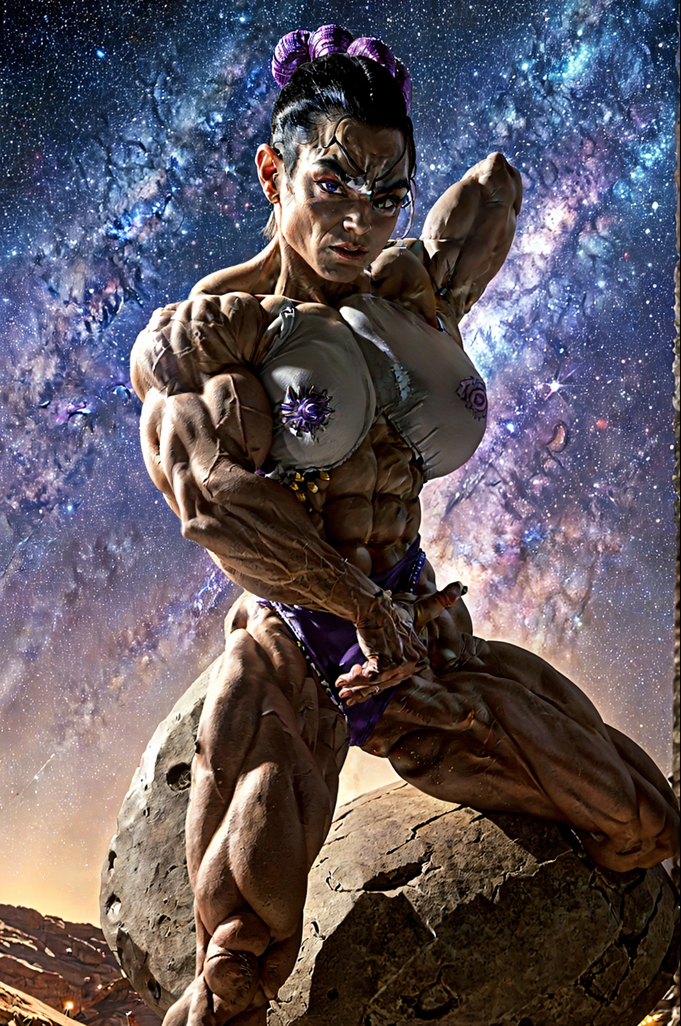 Frieza, bodybuilder, performer, Milky Way, ,fc portrait ,
