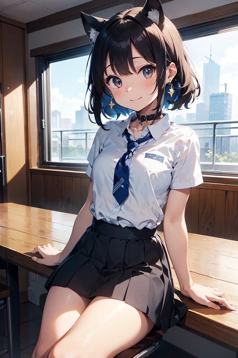 Ahegao、Cumming face、big breasts、school bag、(Squirting、spread your legs、masturbation:1.2)、short twintail hair、