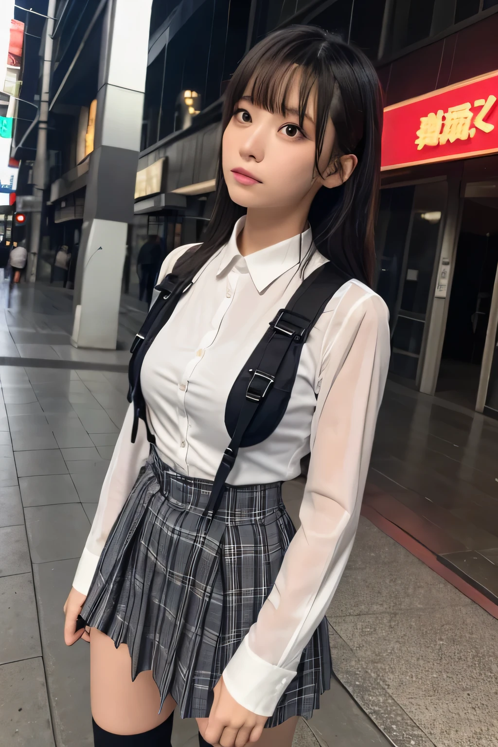 1 female, , high quality, masterpiece, Ultra-high resolution, Cinema Lighting, 1 female, , high quality, masterpiece, Ultra-high resolution, , Cinema Lighting, suspenders Moderate breasts Small face Looking up Sweat Thin belt buzzer 脇Sweat garter belt Belt on pants holster Hands behind your back Looking up Anxious face Knee-high Knee socks Knee-highソックス garter ふとももにgarter belt Checkered mini skirt Panty shot Skirt gap Armament holster holster Hands behind your back Anxious expression Anxious face, legs apart Armament Leg Holster holster See-through clothing heavy rain Rain-soaked dress shirt,Moderate breasts ガーターbelt suspenders Garter on the thigh Checkered mini skirt Looking up Pause belt Armpit sweat Hands behind back Raise your hands