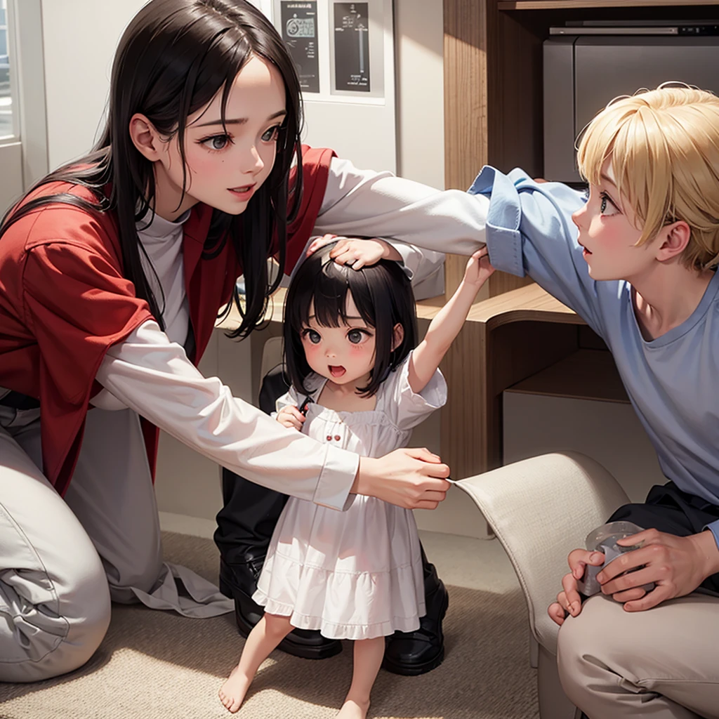 ペニスをerectionさせた幼いエルフの子供, penis,(A look of despair),Being restrained,(Are crying),(The location is a medieval castle),(((infant))),(),Leg spread,erection,(((baby))),bukkake,((toddler)),