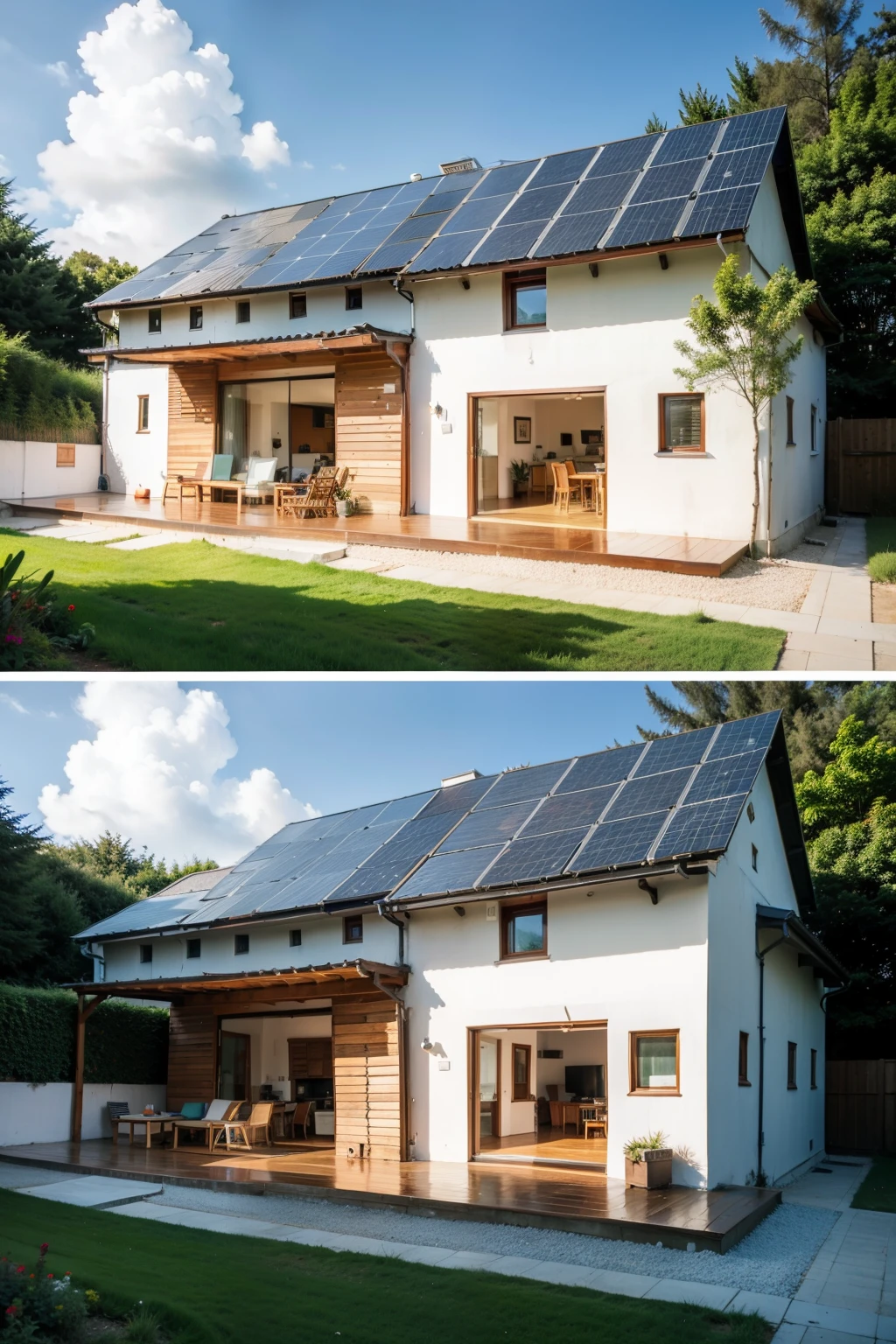 Traditional house with a modern green energy concept with 2 floors