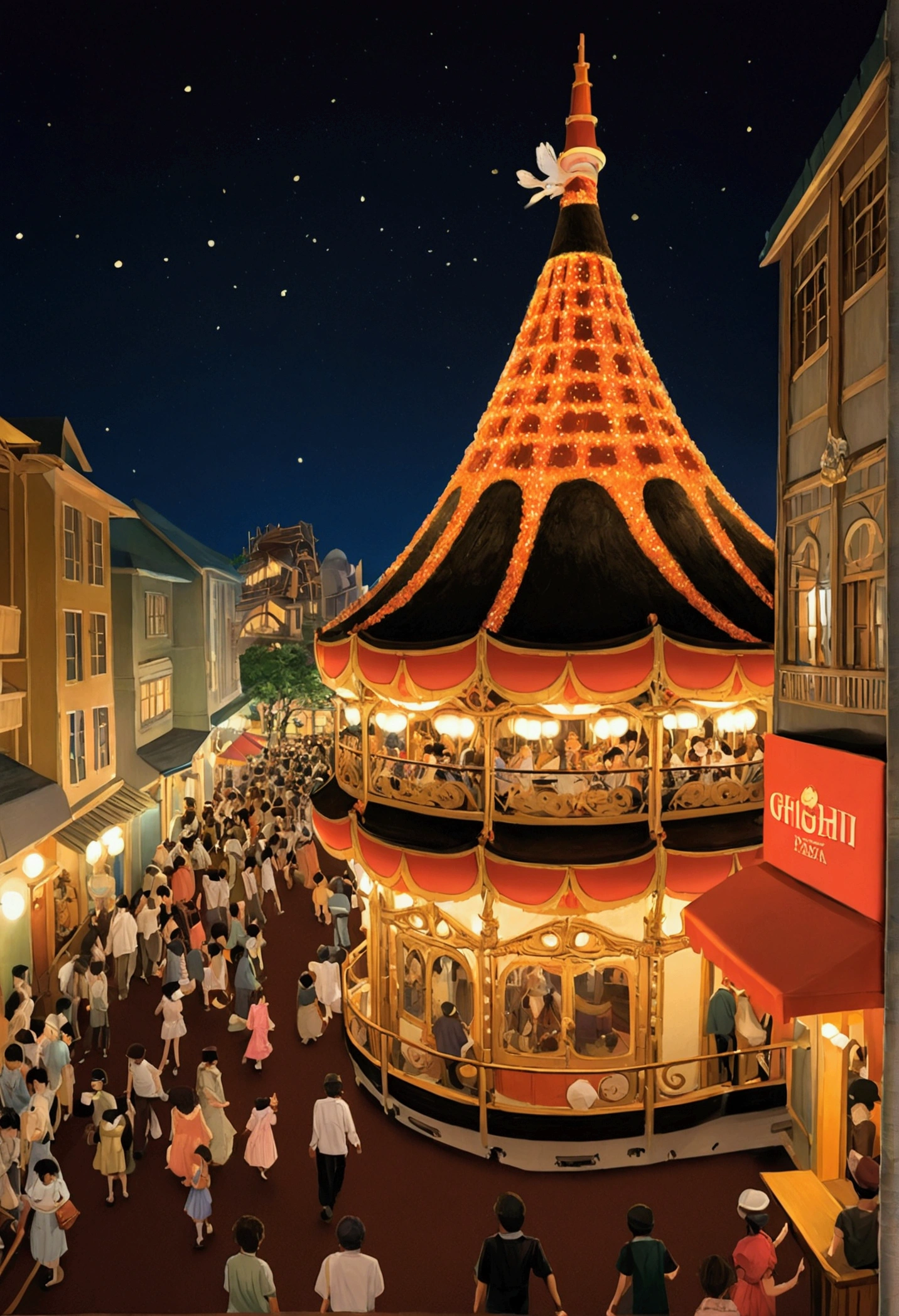 Ghibli　night　　carnival　　fantasy　