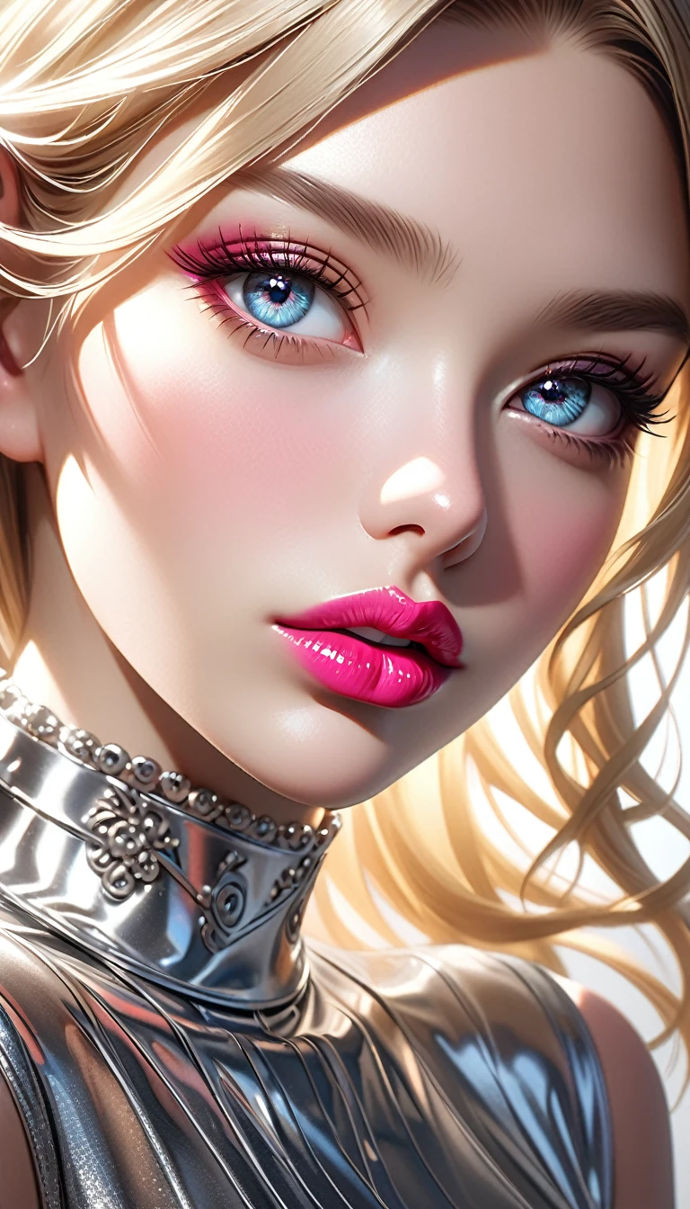realistic white female instagram influencer, best quality, blonde, 1 girl, blue eyes, in white tight short dress, light beige and dark azure, celebrity images mashups, swiss realism, nsfw, suching cock