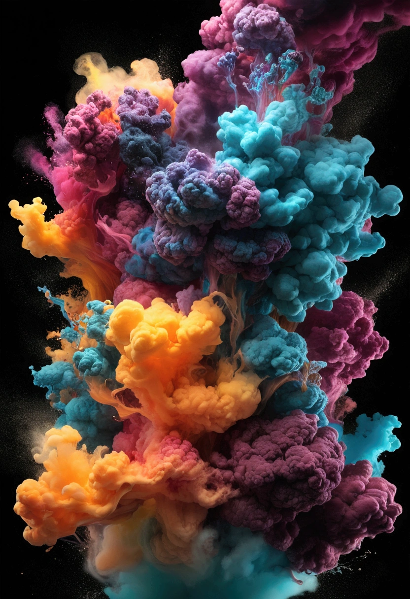 Gorgeous, space image and lighting, Alberto Seveso art, water ink, ink water, painted explosion cloud, Alberto Seveso art, free drawing, complex intricate details, real bright lighting, Octane render, 8k rendering, Volumetric lighting. Subtle and bright color lighting effects, colored fog"(nsfv:1.3), Best quality,4k,8 K, a high resolution, masterpiece