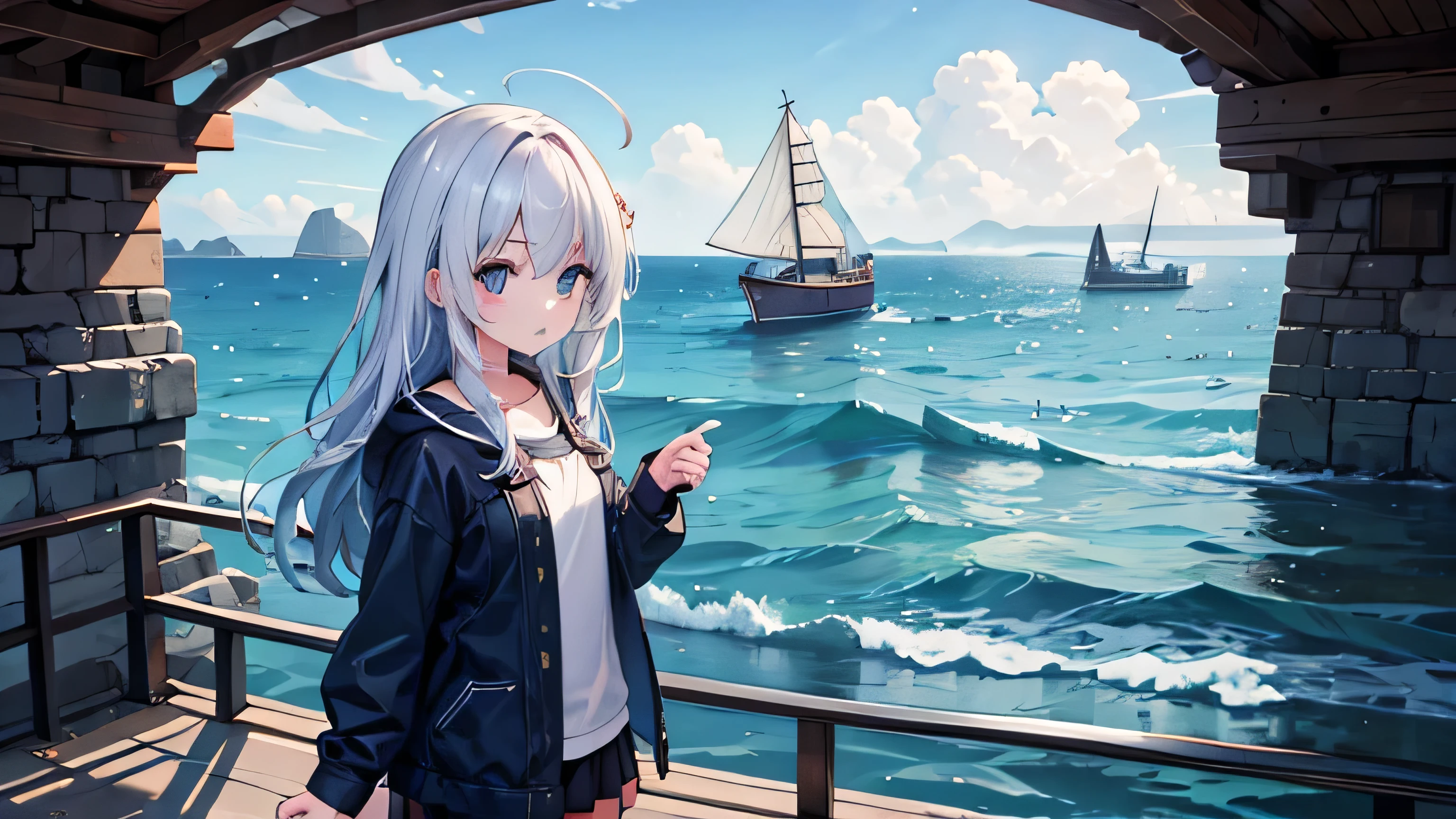 Girl at sea