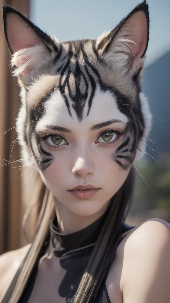 a portrait of a cat in a scenic environment by sandra chevrier, hyperdetailed, trending on artstation