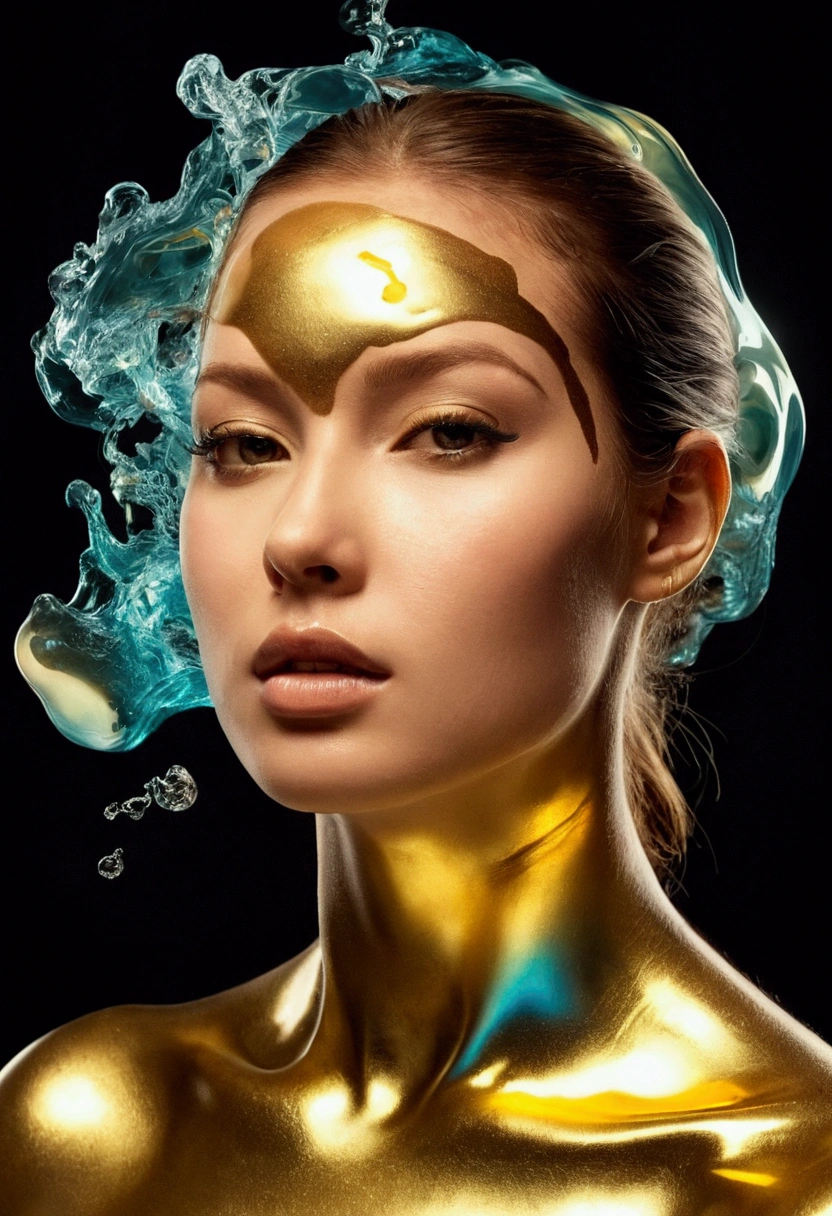 Gorgeous, Space , shiny golden transparent image of woman image, на фоне brightго разноцветного тумана, Alberto Seveso art, boudoir, water light ink, pigment and water, painted cloud, light fog, the image of a woman can be traced, double exposure, Alberto Seveso art, free drawing, complex part, real lighting, Octane render, 8k rendering, Volumetric lighting. subtle and bright lighting effects"(nsfv:1.3), Best quality,4k, 8 K,a high resolution, masterpiece, unrepeatable, bright, unforgettably,well done,