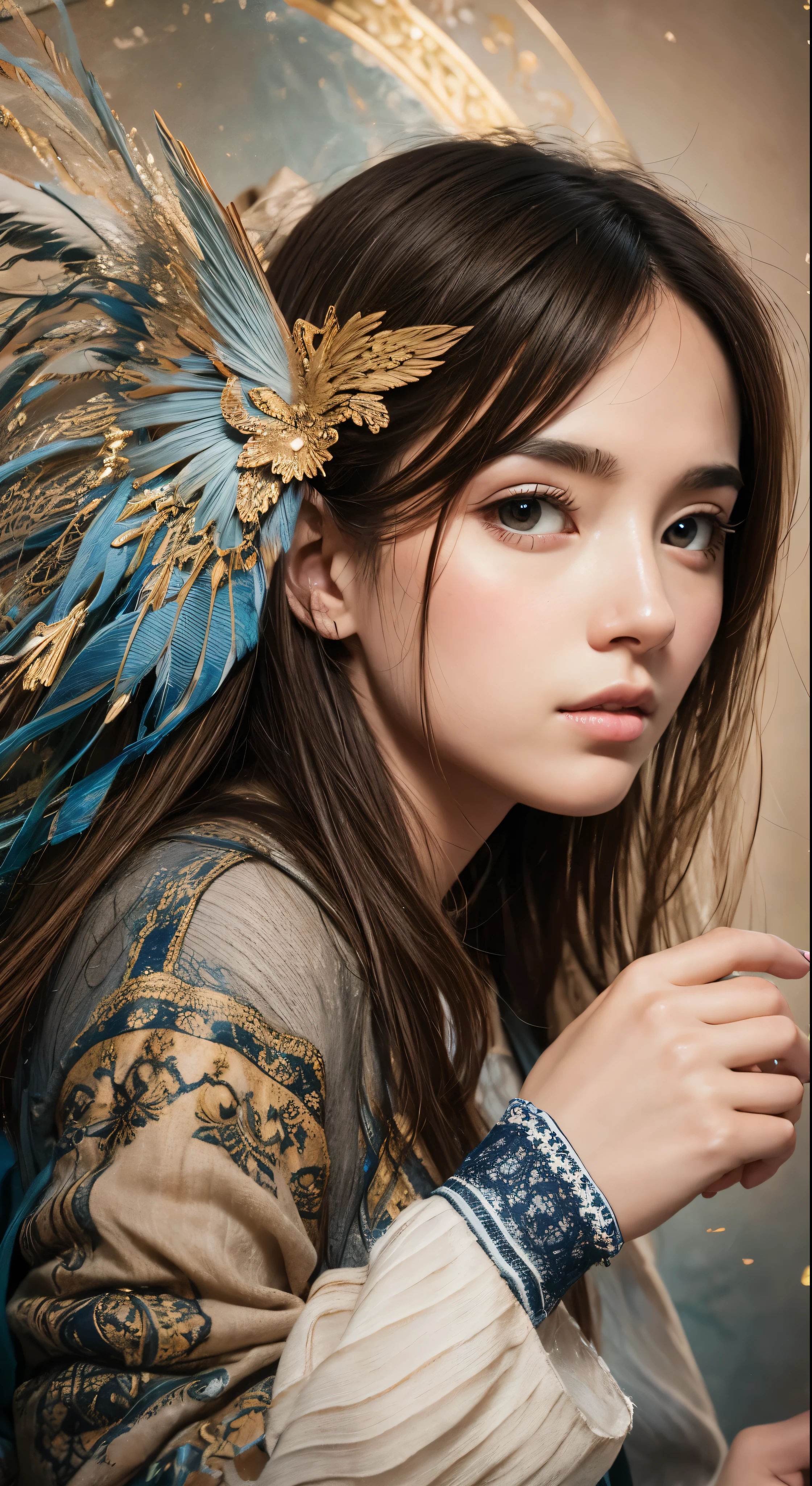 A horde of angels descending from the sky、Realistic epic、Soft, cinematic portraits、Adobe Lightroom、Photo Lab、Very detailed、Faded、(Neutral Colors:1.2)、(HDR:1.4)、(Soft Color:1.2)、Hyper Detail、(artstation:1.4)、Cinematic、Warm Light、Dramatic Light、(Intricate details:1.1)、Complex background、(Rutkowski:0.66)、(Blue and Orange:0.4)