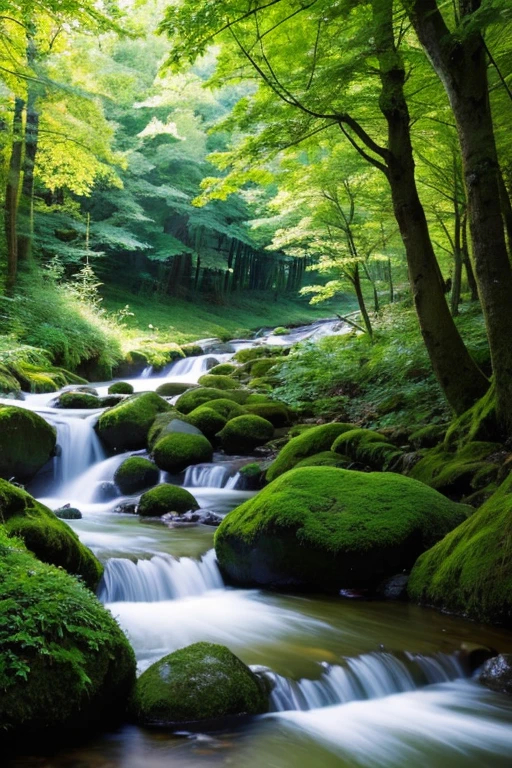 Highest quality、masterpiece、Lush forest