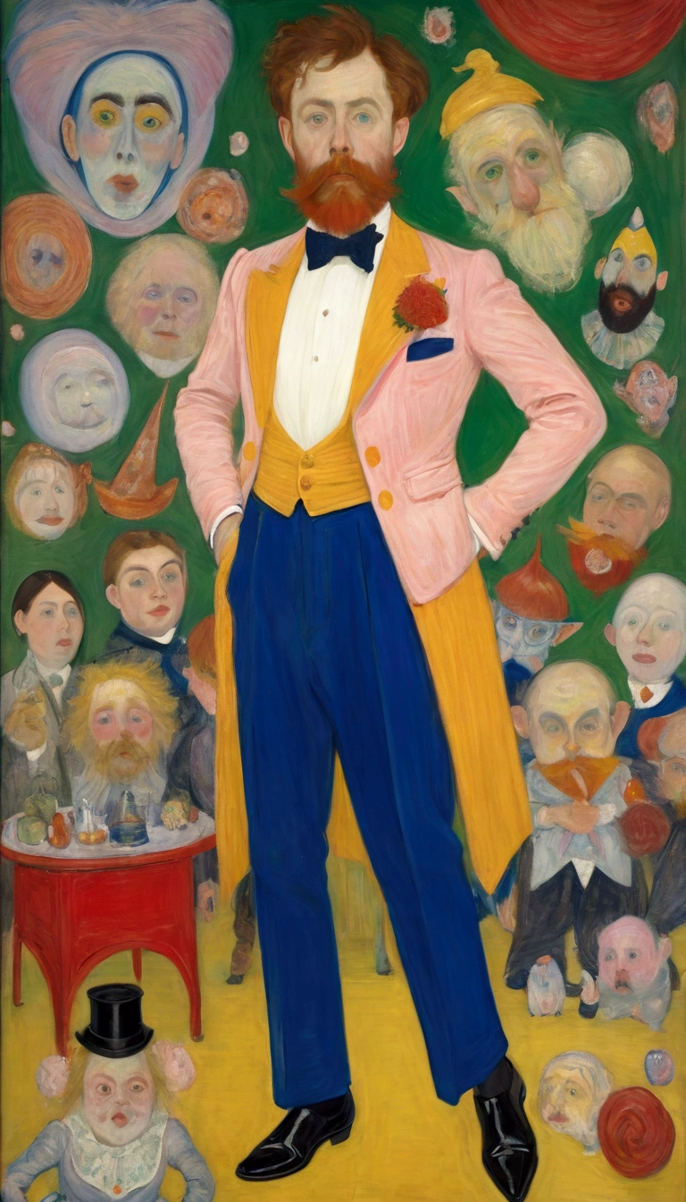 ((Inspired by James Ensor)), You look absurd ridiculous in your wife's trousers.