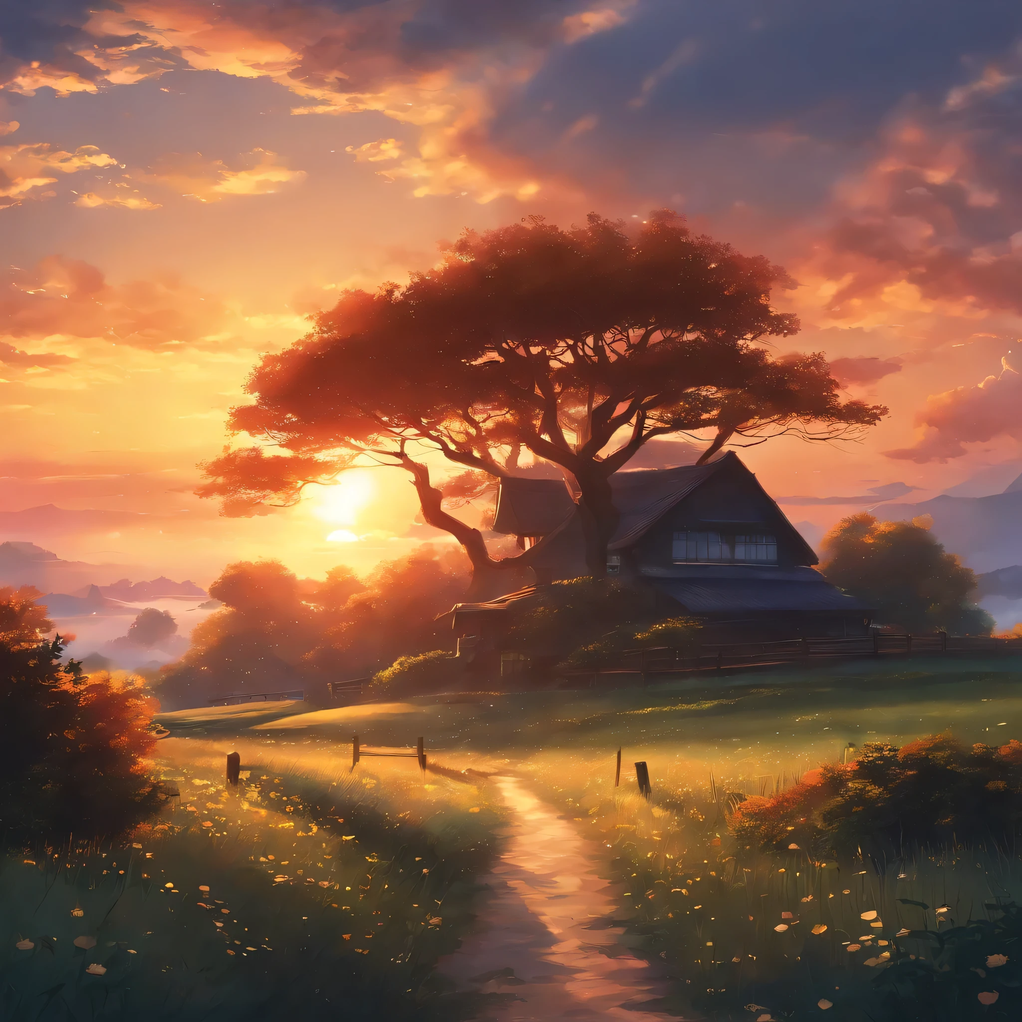 anime sunset wallpaper hd wallpaper hd wallpaper hd wallpaper hd wallpaper, anime atmospheric, beautiful anime scenery, anime scenery, anime landscape, beautiful anime scene, watching the sun set. anime, anime landscape wallpaper, beautiful anime artwork, anime nature, beautiful anime art, anime art wallpaper 8 k, beautiful anime art style, anime nature wallpap, beautifull puffy clouds. anime, atmospheric anime, cosmic skies. by makoto shinkai, anime art wallpaper 4k, anime art wallpaper 4 k, anime background art, anime beautiful peace scene