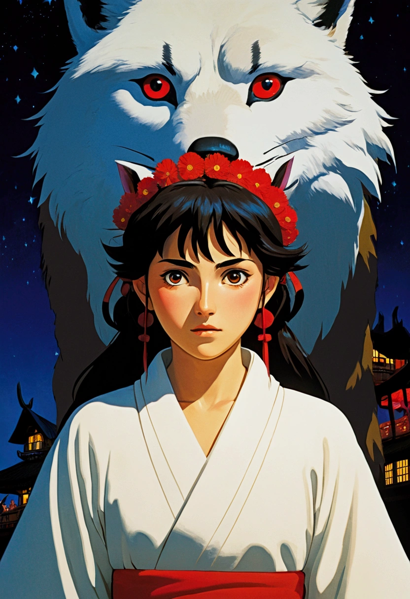 Ghibli night Princess Mononoke carnival fantasy