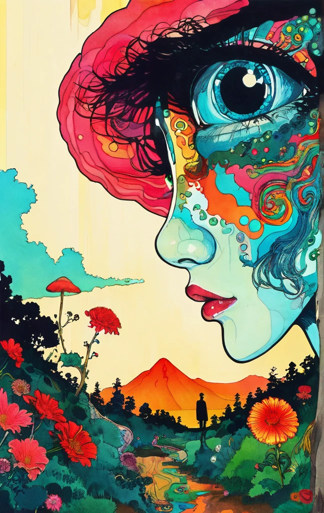 Psychedelics, someone watching me, loneliness, paranoia, paranoia, wanting to die, not worth it, lots of stares. Lots of malice.