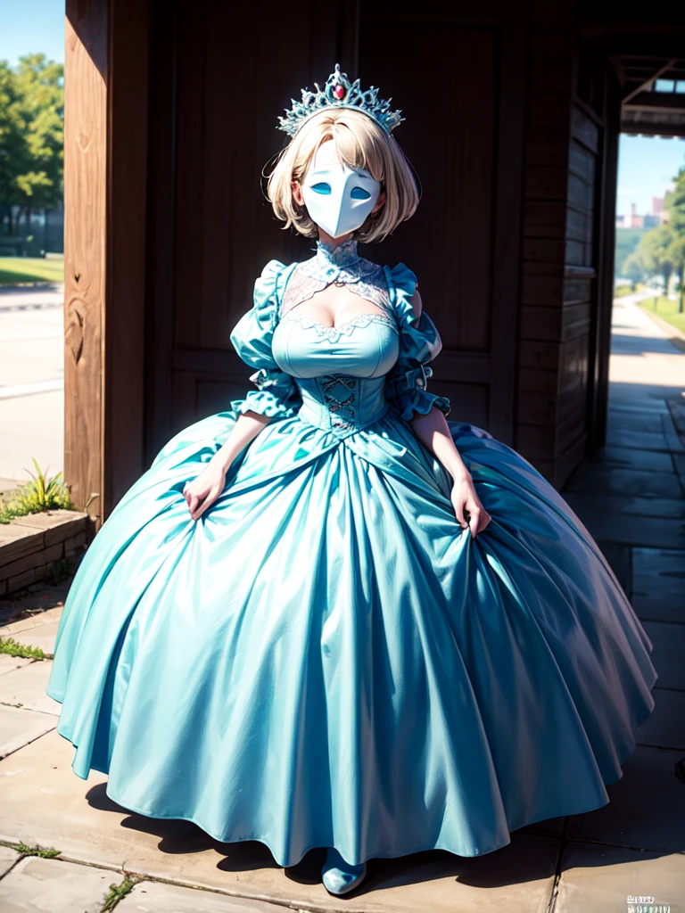 Princess dress  (invisible, no humans, Headless, Faceless:1.5), cute big breasts, Ridiculous, High resolution, Super detailed, clothing details