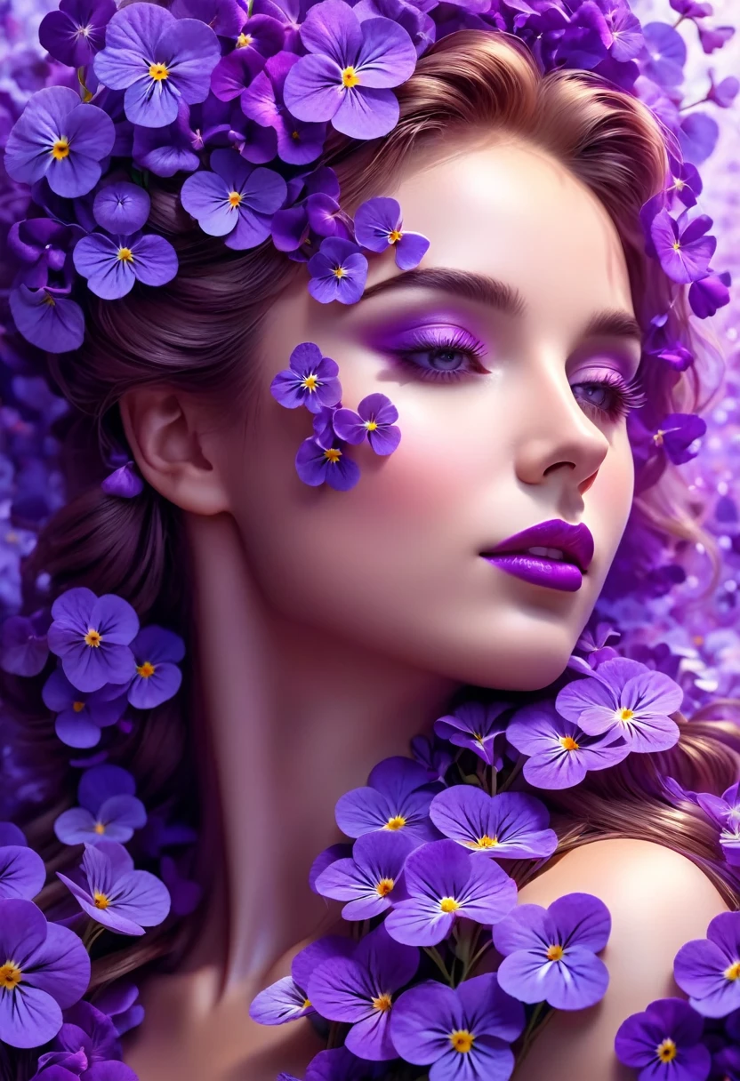 unique, full height, graceful figure, beautiful two legs, beautiful shoes, fast dance pose, blonde, beautiful face with expressive eyes, light white tones, fluffy short skirt made of white rose petals, Esbian Full Body, blue-lilac background, daylight, Efeito de Luz, minimalist, Sun, pure tenderness, soft lighting, Realism, woman, who dances on a super-giant rose petal (petals made of thin, soft voile fabric, full background of flowing  pink petals, soaring single rose flower in hand - long stem above head, huge giant rose above her head, Smoke effect, fog, mixed with burgundy peony petals), ((ss-through)), masterpiece, atmospheric perspective, 8k, super detailing, accuracy, Best quality,
