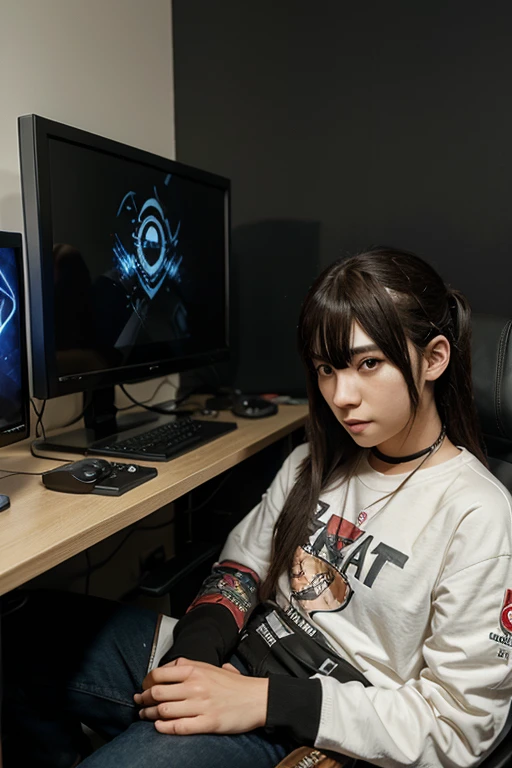 i want an realistic anime gamer which look like artwork did u understand