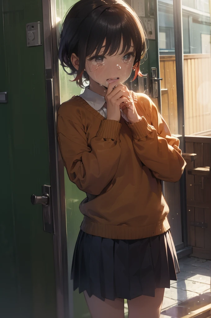 , Jumper skirt, Pee, Are crying, Pee