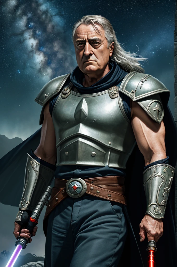 Highest quality,High resolution, ((Franklin Delano Roosevelt)) ,(America),One person,(Fist of the North Star),(Silver_coat),black brigandine,Jinhaori, Demon King,male,One personで,strongest,Anime Style,(Starry Sky_background),(Limbs),(Full Finger),(Accurate fingertips), (The finer details), (Super detailed),(Lightsabers),4K,(high resolution),whole body, (Front angle), Looking at the camera,masterpiece,(Subtle details),(Intricate details),Octane Rendering,(Hyper Detail),