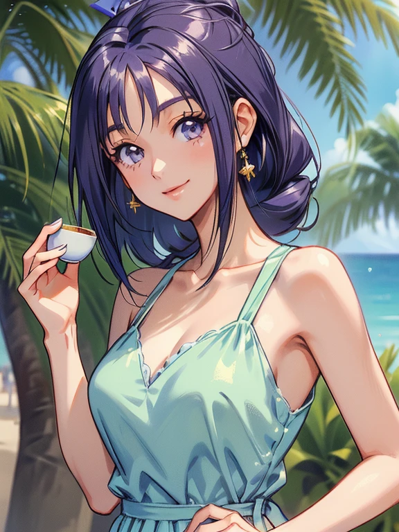 ((masterpiece)),((Ayako Katagiri)),((Katagiri Ayako)),((A happy smile)),Anatomically perfect fingers,(((Stylish cafe))),(((A moment of summer)))