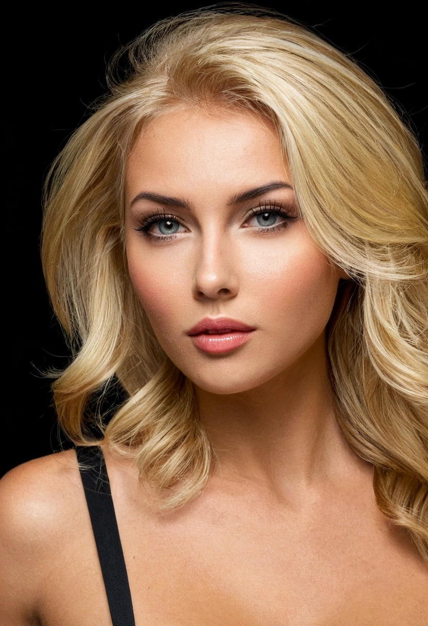 fille sexy avec un visage magnifique blonde