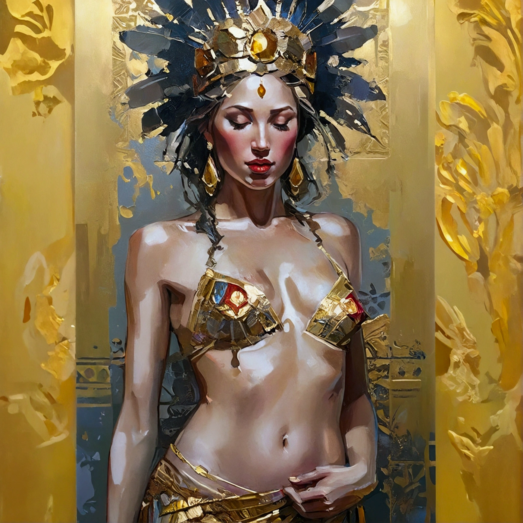 score_9, score_8, score_7_up, 1girl, magnificent detailed body, beautiful detailed face, beautiful detailed eyes, beautiful detailed lips, long eyelashes, oriental beauty princess, ornate palace interior, detailed intricate background, luxurious silk robe, petting herself with her hands, open vagina