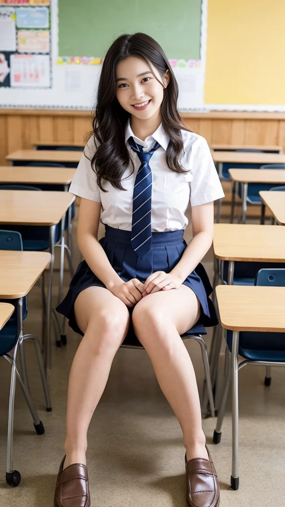 (masterpiece, Highest quality:1.2), 8k, young美しい女の子, 85mm,Official AR RAW Photos,Looks young,,clear,Junior high school freshman，very cute,Idol Style,student，10 generationsの少女，Sit on the floor ,put your hands behind your back，young， I can see your chest,Flat Chest，Erect nipples，No makeup, Film Grain, chromatic aberration, Sharp focus, Face Light, Bright lighting, 10 generations, Detailed face, ((((((14 year old high school girl))))))、Tight waist，Delicate body,In the classroom at night，Delicate genitals，Genitals are clearly visible,young性器,Wide-open legs,Wide-open legs,Please spread your legs as far as possible，Look at my genitals,Showing off genitals,Feels good,From below,From the ground