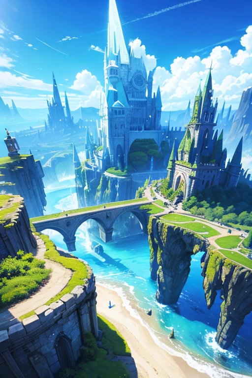 beautiful fantasy with blue skies