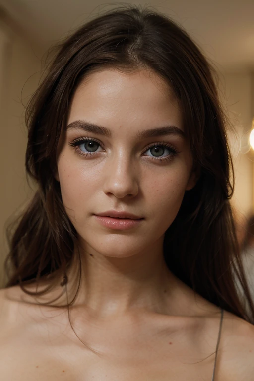 Belle fille, Detailed face, yeux verts , model photo, Romantique, peau parfaite, noir, realistic, surprise,