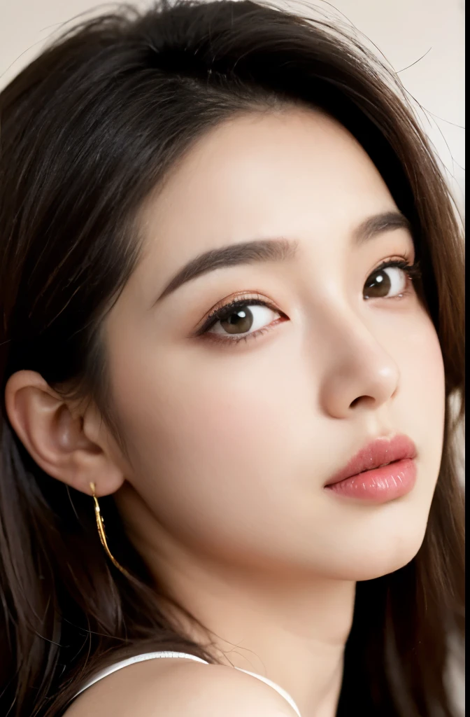 (masterpiece:1.3), (8 thousand, realistic, RAW photos, best quality: 1.4), (1 woman),(very sexy), (Beautiful makeover), (((유난히 아름다운 realistic 얼굴))), (((Create a slim and beautiful body))), (long eyelashes), (double eyelid), (Brown hair, parted, long hair:1.3), (아름다운 parted스타일), (Realistic and truly beautiful and delicate eyes), (((beautiful and big breasts))), (realistic and beautiful skin), (absurd), (attractive), (ultra high resolution), (extremely realistic), (very detailed), (golden ratio), (necklace), (earring), (So beautiful and sexy), (((beautiful eyes))), (((high nose))), (((small nostrils))), (((beautiful mouth))), (((beautiful mouth술)))