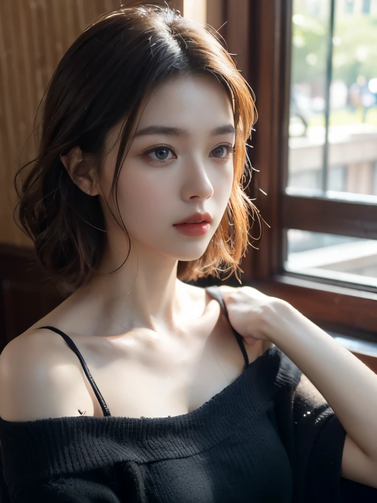 ((((best quality))))、(((Ultra-precision CG16K wallpaper)))、(((masterpiece)))、(((very detailed)))、(((super extreme detail)))、1people'girls、mature woman、24-year-old female、((japanese face))、((very beautiful face))、((My Shiraishi:1.5))、((semi long straight hair:1.3、blunt bangs))、(shiny brown hair)、beautiful and delicate eyes、brown eyes、raised an eyebrow、high nose、small nostrils、small mouth、seductive lips、beautiful breasts、((C cup size breasts))、split、plump body、(chubby body type)、perfect proportions、complete anatomy、perfect composition、Beautiful detail shading、beautiful natural light、Light with beautiful details、Depth of recorded boundary、(((high saturation)))、(((really:1.9)))、((vivid:1.5))、((edge:1.6))、((beautiful skin))、((skin texture))、((reallyな皮膚感))、(((cowboy shot、femur:1.5)))、((overhead view:1.8))、((Open mouth and surprised face:1.4))、(eyes looking at me:1.5)、day bedroom、bright sunshine、natural light、(((Lie down on your back in bed:1.6)))、(Supine posture:1.5)、(((open front shirt_white clothes、panties_white clothes:1.6)))、((earring、wearing a necklace:1.3))、