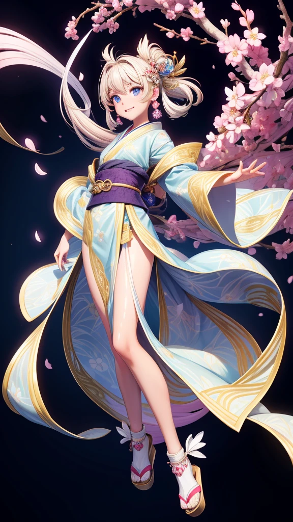 name: Aiko Description:
Aiko is an 18 year old girl, with an enchanting beauty that stands out in the fantasy world. Its appearance is a harmonious combination of traditional Japanese traits with magical and ethereal elements..
Physical appearance:
- Height: 1,65 meters - Body: Slender and graceful, with an elegant posture and fluid movements.
- First: Clear and luminous, with a soft glow that suggests a connection to magic.
- Hair: long and silky, Falling down to the waist. Black as night, with bluish reflections that shine under the moonlight. Geralmente, wears a traditional hairstyle with a cherry blossom pinned to the side.
- Eyes: grandes e expressivos, dark brown with a touch of gold. Your eyes convey a mixture of wisdom and kindness, capable of capturing the soul of those who observe them.
- Face: dainty, with fine and harmonious strokes. Her smile is soft and welcoming, irradiando uma aura de serenidade.
- Lips: Thin and pink, always with a touch of natural shine.
- Ears: Small and graceful, adorned with small pearl earrings.
outfits:
- Dress: Wear a traditional silk kimono, in sky blue and white, with cherry blossom embroidery. The kimono fits perfectly to your body, allowing freedom of movement while maintaining elegance.
-Accessories: Wear a gold-colored obi belt, with intricate patterns. Na cintura, carries a small protective talisman.
- Shoes: traditional japanese sandals, zori calls, made of rice straw with silk strips.
Magic Attributes:
- Aiko has a slight magical aura around her, which manifests as tiny particles of light that float around her.
- In intense emotional situations, your eyes shine with a golden light, revealing your connection to ancient powers.
Personalidade:
- Aiko is kind and compassionate, always ready to help others.
- Intelligent and curious, is constantly seeking knowledge and new experiences.