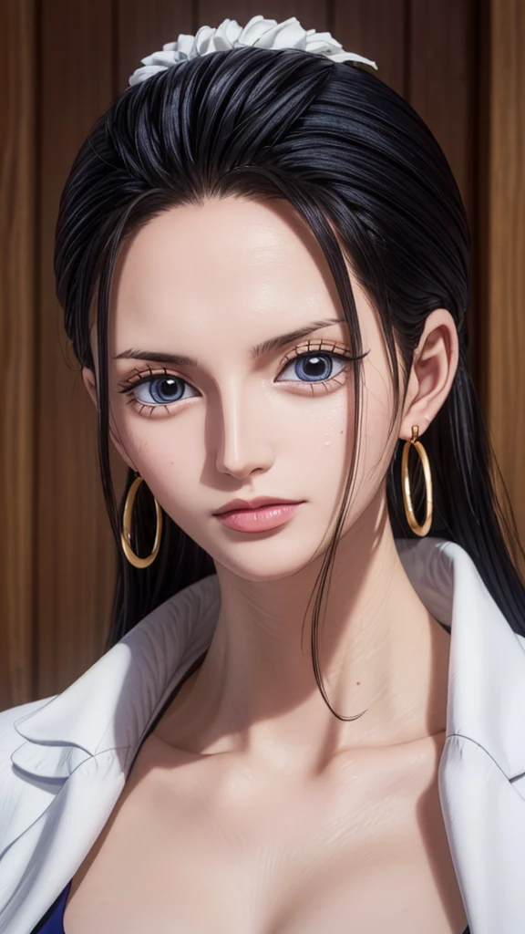 masterpiece, highest quality, Beautiful woman, whole body, Detailed hairstyle, I was sweating, Hoop Earrings, golf bangle, choker, Mature Woman, indoor, nico robin, Long Straight Hair, big breasts long_Tracksuits, Yoga pants，（8k，RAW Photos），（Best Quality），（Masterpiece Loose），（Realistic，）（Realistic），（High resolution），Hyper Detail，（Gentle Realism：1.1），Beautiful Face， （1 Female：1.1），High resolution), (8k), (Very detailed), (4K), (Pixiv), Perfect Face, Beautiful eyes and face, (highest quality), (Very detailed), Detailed face and eyes, (alone), Textured skin, absurdes, High resolution,