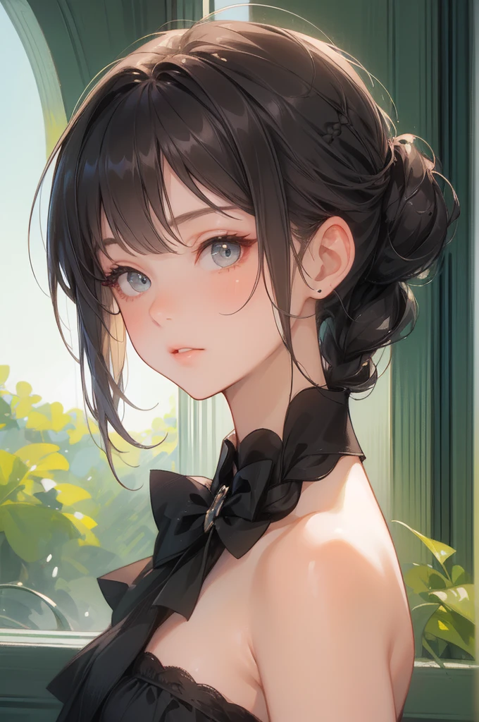 (masterpiece), (highest quality), {girl|lady}, looking at the viewer, {Day|night}, {indoors|outdoor}, {natural wave short hair|shaggy cut|long bold side bangs|curly hair|neat ponytail|sophisticated pixie cut|High top knot with twisted braid|voluminous updo|undercut}