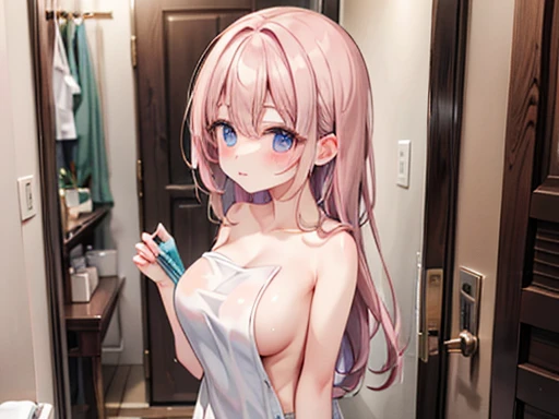 Naked Towel、blush、cute、Very good、No pants、Best image quality、Ultra high definition、Vivid,Large Breasts