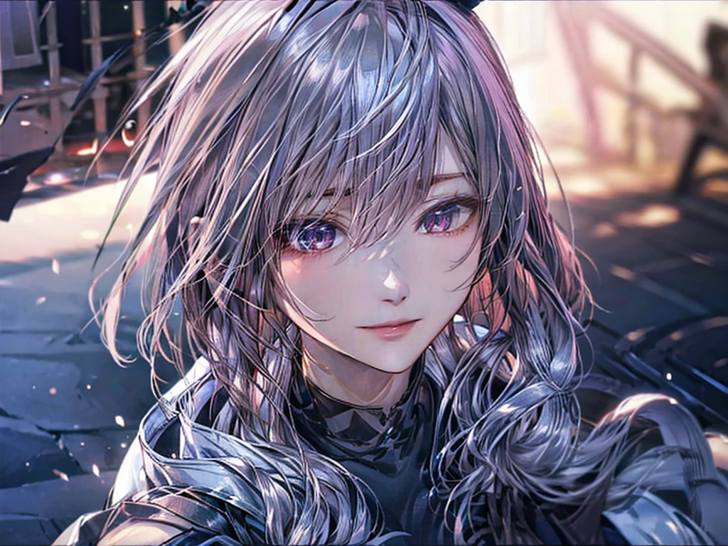 (Half Shot),(Surreal), (shape), (Increased resolution), (8k), (Very detailed), (Best shape), (Beautiful and detailed), (Highest quality), (Very detailedな), (masterpiece ), ( wallpaper), (Detailed face), Small breasts、Mature Woman, Looking at the audience, The finer details, Detailed face, In the Dark, Deep Shadow, Red Eye, Inconspicuous key, Pure erotic face ace_v1, smile, Long Hair, Silver shawl straight hair , 46 point diagonal bangs, (Light_smile:0.5), (Very embarrassed:0.8),