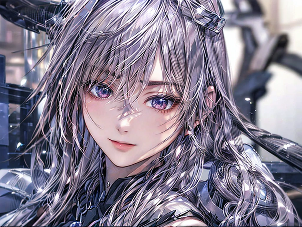 (Half Shot),(Surreal), (shape), (Increased resolution), (8k), (Very detailed), (Best shape), (Beautiful and detailed), (Highest quality), (Very detailedな), (masterpiece ), ( wallpaper), (Detailed face), Small breasts、Mature Woman, Looking at the audience, The finer details, Detailed face, In the Dark, Deep Shadow, Red Eye, Inconspicuous key, Pure erotic face ace_v1, smile, Long Hair, Silver shawl straight hair , 46 point diagonal bangs, (Light_smile:0.5), (Very embarrassed:0.8),