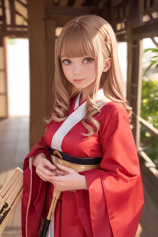 (miko uniform、Shrine Maiden Costume、Shrine Maiden Cosplay、Shrine maiden costume、Shrine maiden costume)、A girl standing in the shrine grounds、Medium breast、Bob Hair、masterpiece:1.3、Raw photo、Highest quality、Highest quality、Detailed image quality、Detailed Background、Holding a bamboo broom in the shrine grounds、