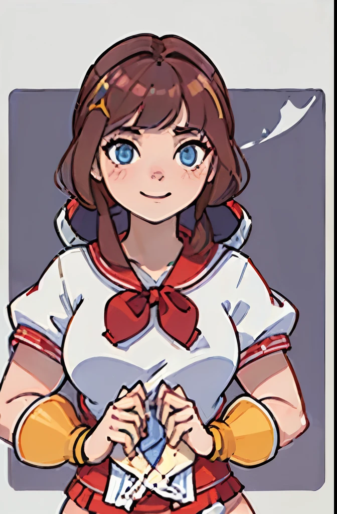 android, beautiful robot makes hard masturbation, she gets orgasms. Her short pigtails, brown hair, Hair tie with two big red clothespins, big smile, brown hair, middle age, joint seam, blue eyes, full body figure, Height: 160cm, She wears only Light beige micro mini pantie, fluttering skirt, skirt folds, white retro swimwear, Uplifting, 2020s anime style, 21thcentury japan animation, show White pantie, strong wind is blowing.