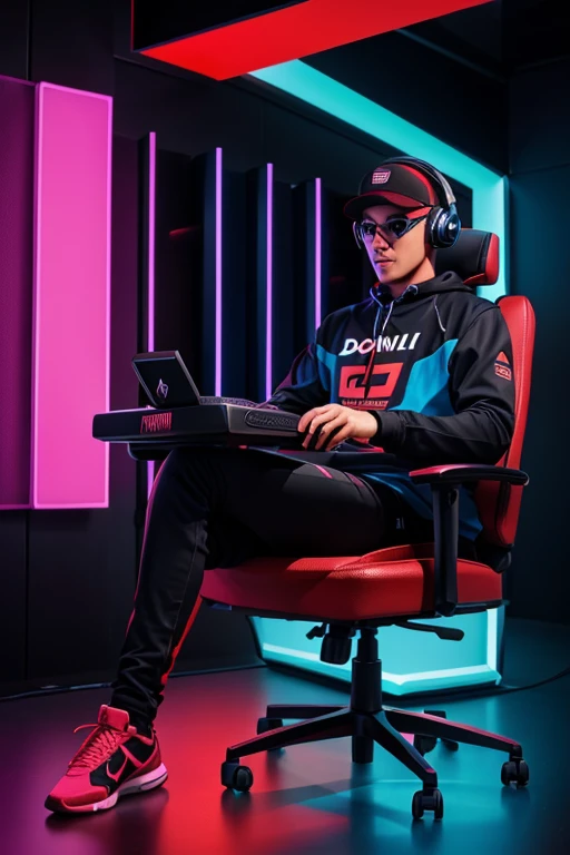 The name donli the gamer in colour full logo for gaming channel